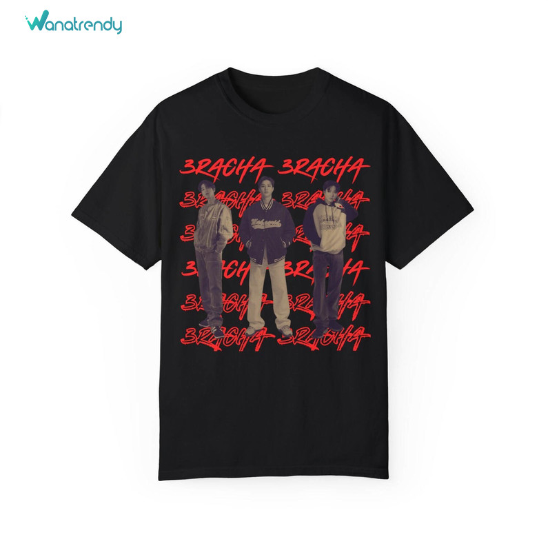 New Rare Stray Kids 3racha Shirt, Trendy 3racha Merch Short Sleeve Crewneck