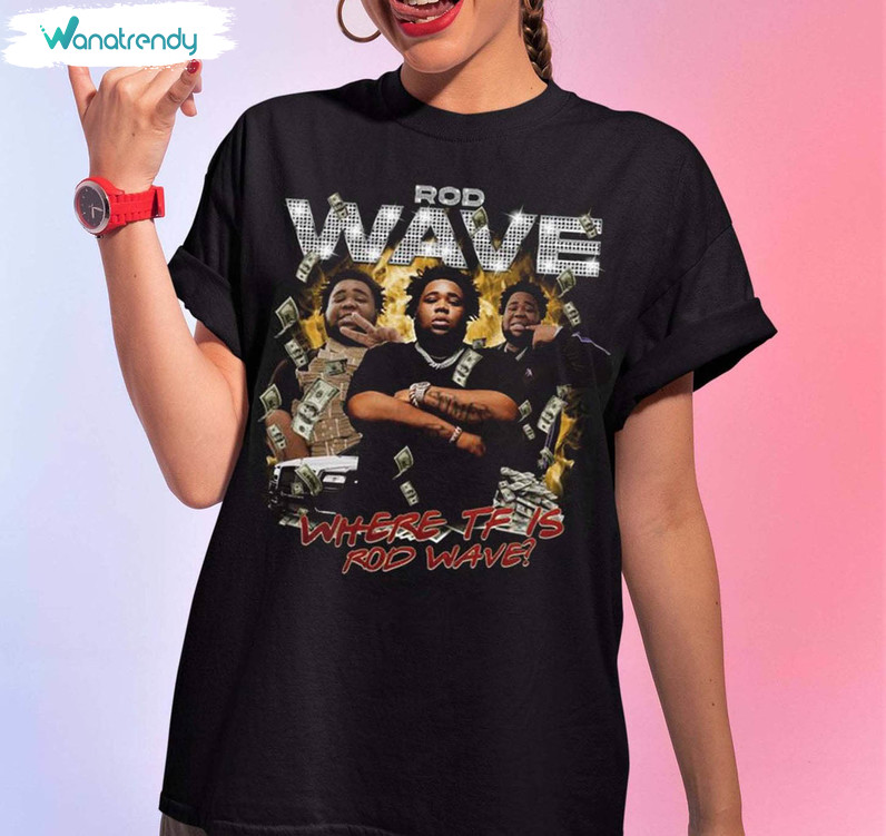Funny Rod Wave Shirt, Rap Music Loose Fit Nervous Humor T Shirt Tee Tops