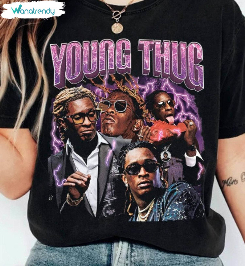 Young Thug Trendy Shirt, Limited Rapper Short Sleeve Hoodie