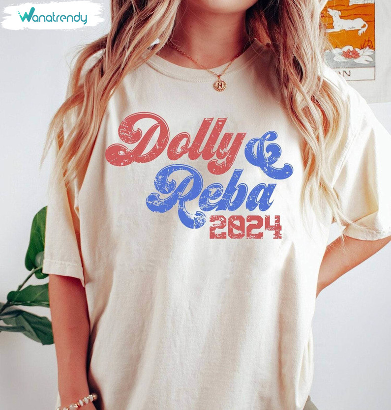 Dolly Reba 2024 New Rare Shirt, July Fourth Party Short Sleeve Unisex Hoodie