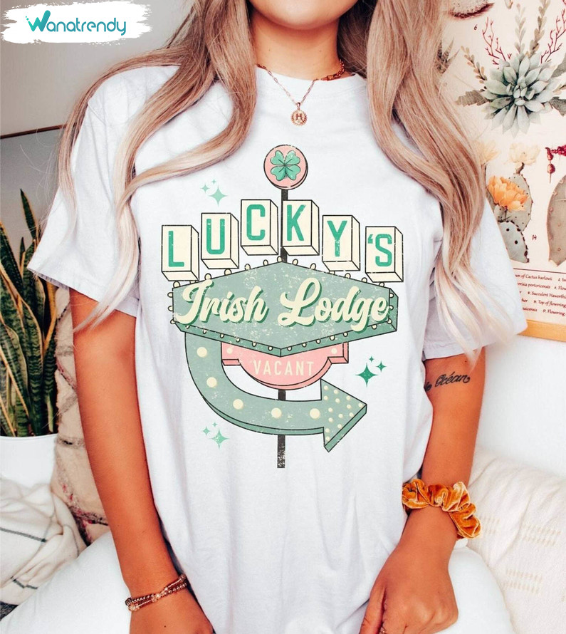 Awesome Lucky's Irish Lodge Shirt, Comfort Colors St Patricks Day T Shirt Hoodie
