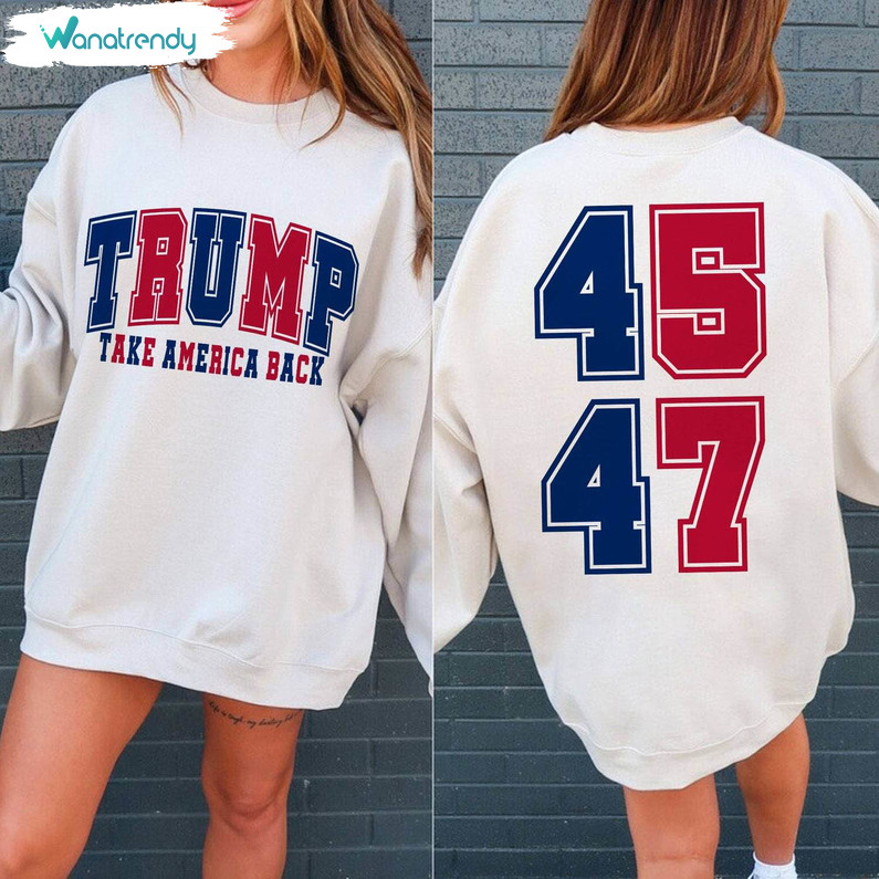 Groovy Trump 45 47 Varsity Sweatshirt , Must Have Trump Varsity Shirt Tee Tops