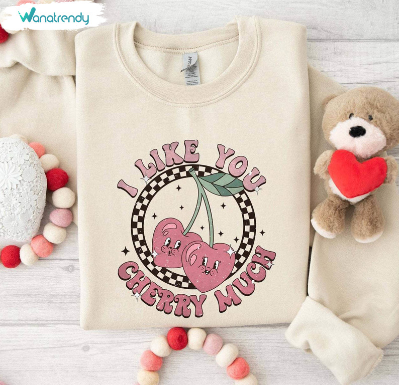 Limited I Love You Cherry Much Shirt, Cherry Lover Valentine Short Sleeve Sweater