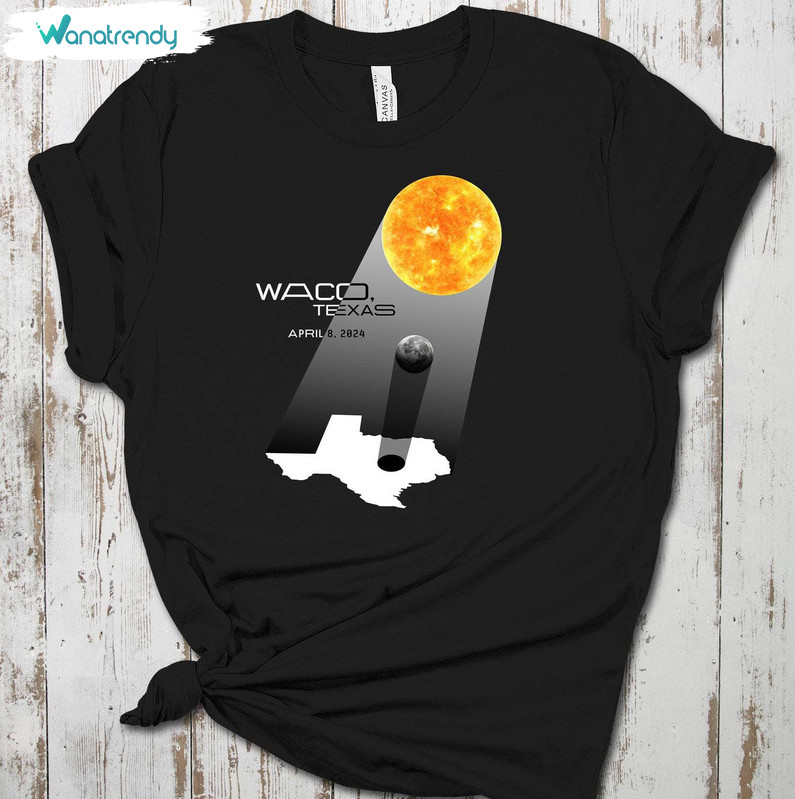 Vintage Total Solar Eclipse Shirt, Waco Inspired Long Sleeve Short Sleeve