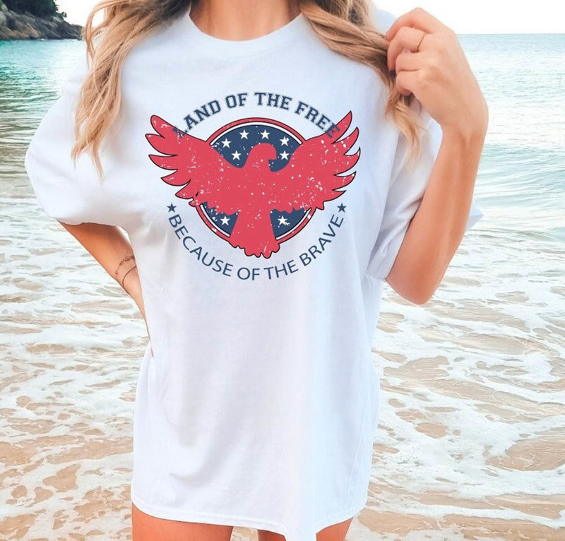 Land Of The Free Because Of The Brave Usa Eagle Shirt
