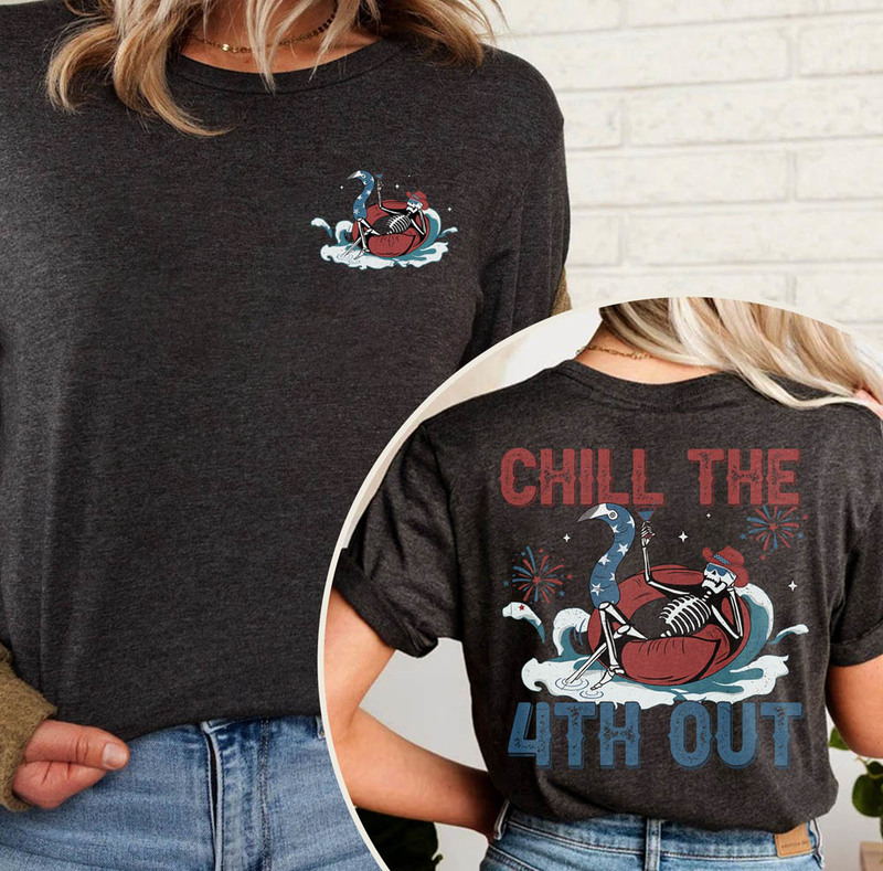 Chill The 4th Out Vintage Skelton Shirt