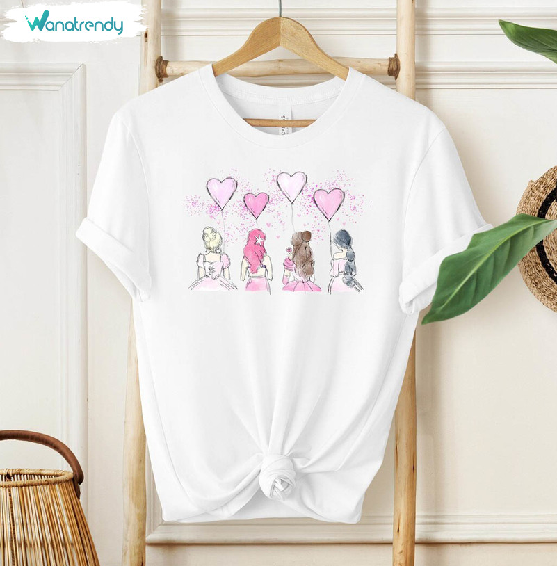 Limited Disney Princess Love Unisex T Shirt , Princess Valentines Shirt Crewneck