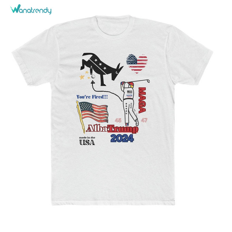 Trump Varsity Cool Design Shirt, Trendy Lets Go Brandon Golf Crewneck Tee Tops