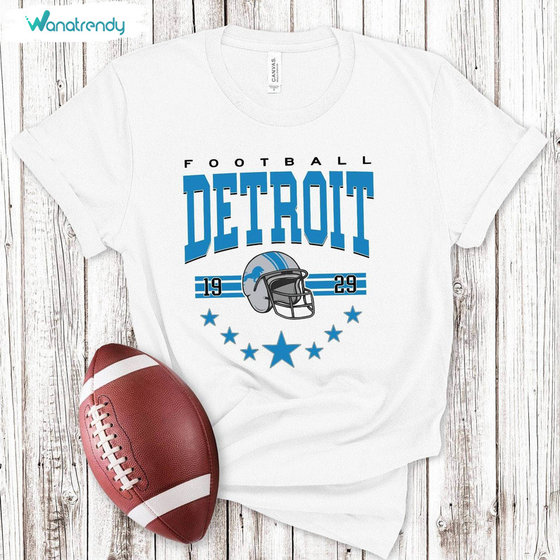 Trendy Lions Football Detroit Sweatshirt , Cute Detroit Lions Shirt Short Sleeve