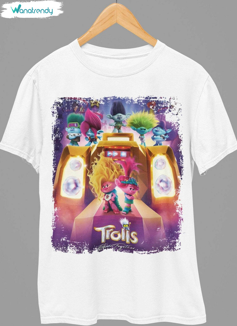 Creative Trolls Band Together Shirt, Vintage Queen Poppy Unisex T Shirt Crewneck