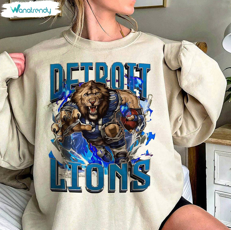Limited Detroit Lions Shirt, Comfort Lions Football Crewneck Long Sleeve