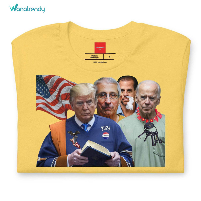 Cool Design Trump Varsity Shirt, Prison Penitentiary Trump 47 Crewneck Sweater