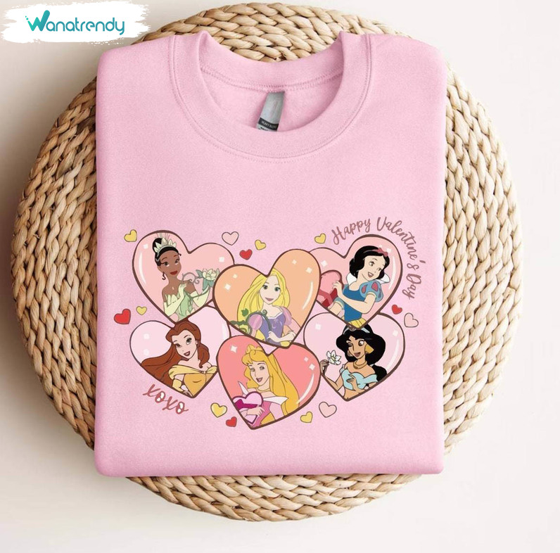 New Rare Princess Valentines Shirt, Girls Trip Princess Valentine Hoodie Sweater