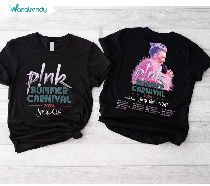 New Rare Pink Summer Carnival Shirt, Comfort Summer Carnival Concert Crewneck Tee Tops
