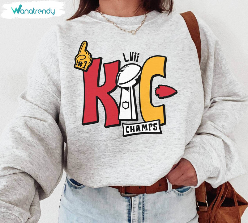 Funny Kc Champs Sweatshirt, Vintage Kansas City Chiefs Shirt Long Sleeve