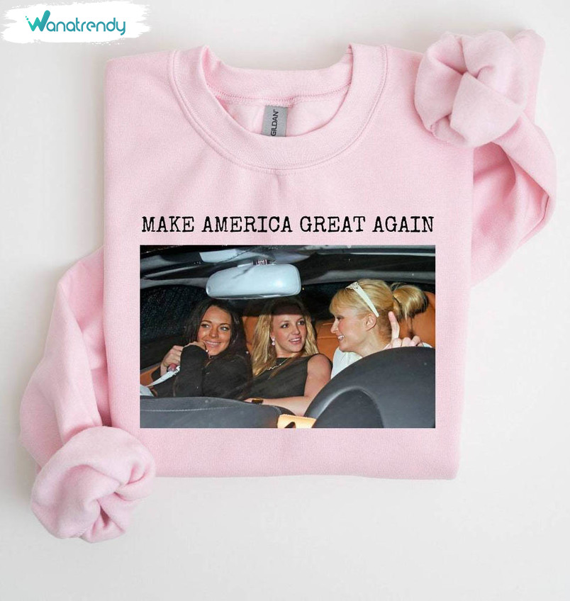 Trendy Make America Great Again Shirt, New Rare Trump Sweatshirt Long Sleeve