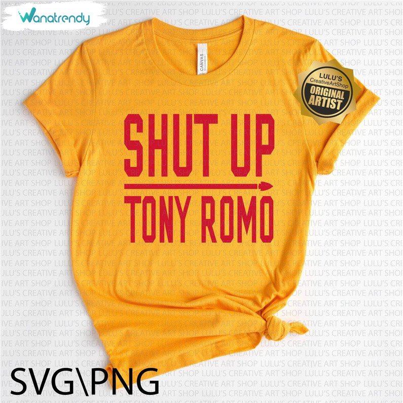 Comfort Kc Champs Unisex T Shirt , Funny Shut Up Tony Romo Shirt Short Sleeve