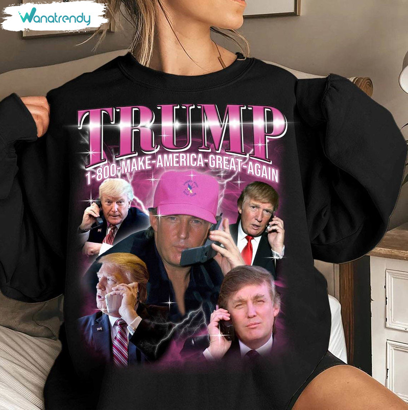 Comfort Trump Varsity Shirt, Funny Pink Miss Me Yet Long Sleeve Crewneck