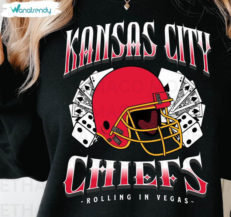 Cool Design Kansas City Chiefs Shirt, Vegas Bound Chiefs Short Sleeve Long Sleeve