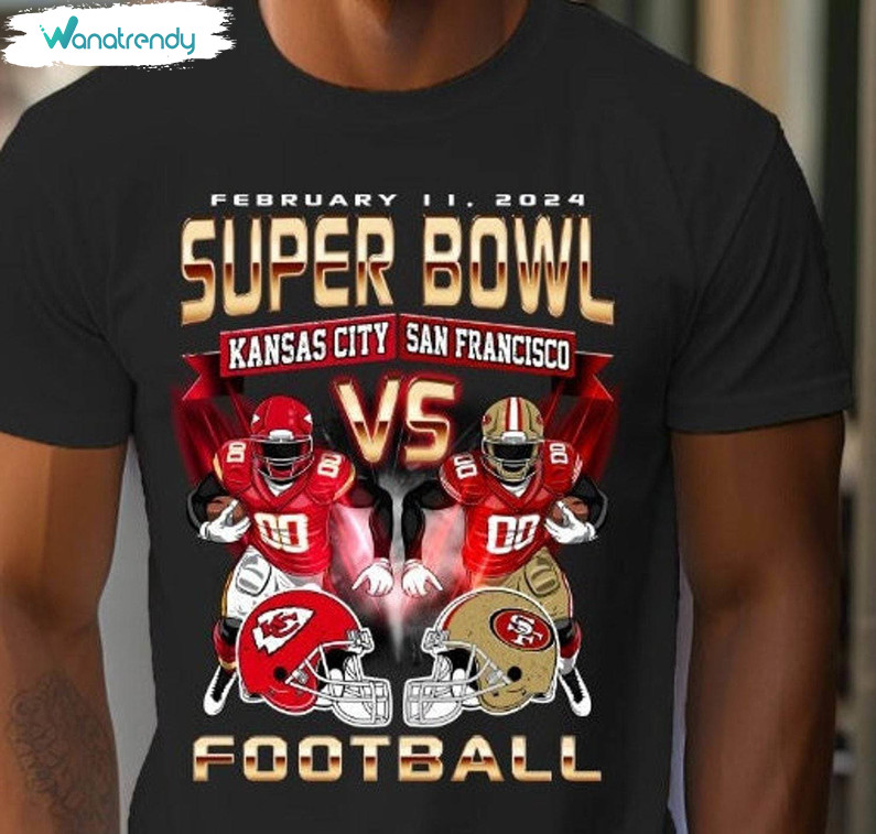 Groovy Super Bowl 2024 Shirt, Kansas City Chiefs Vs San Francisco 49ers Hoodie Sweater