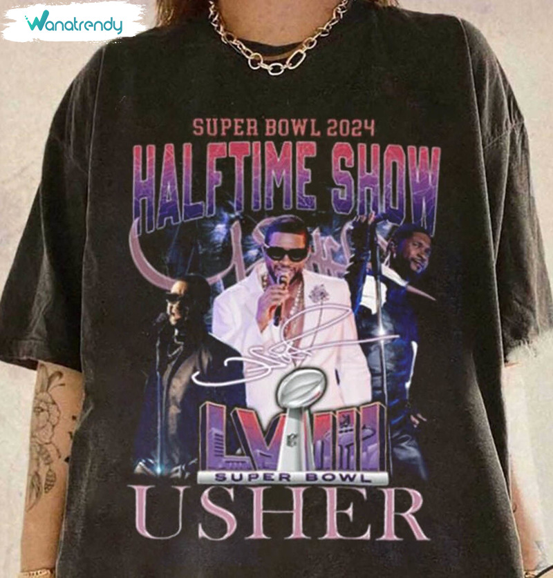Limited Rapper Usher Sweatshirt , Groovy Usher Superbowl Shirt Unisex Hoodie