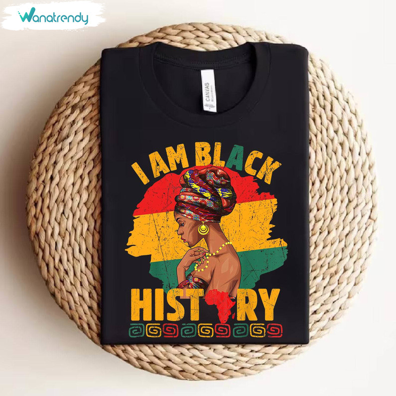 Comfort I Am Black History Shirt, Vintage Black Lives Matter Unisex Hoodie Crewneck