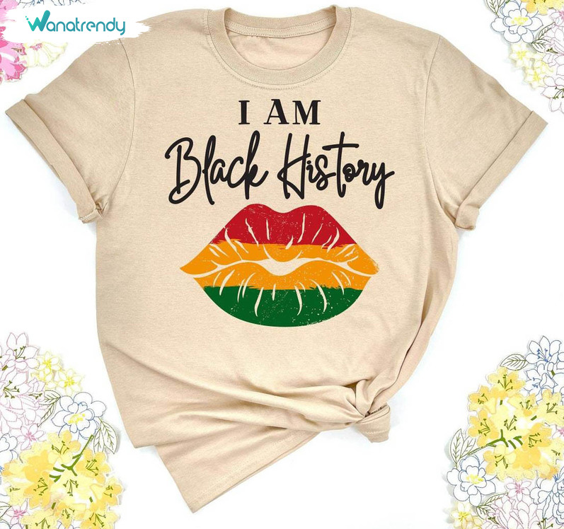 Vintage I Am Black History Shirt, Funny African American Unisex Hoodie Crewneck