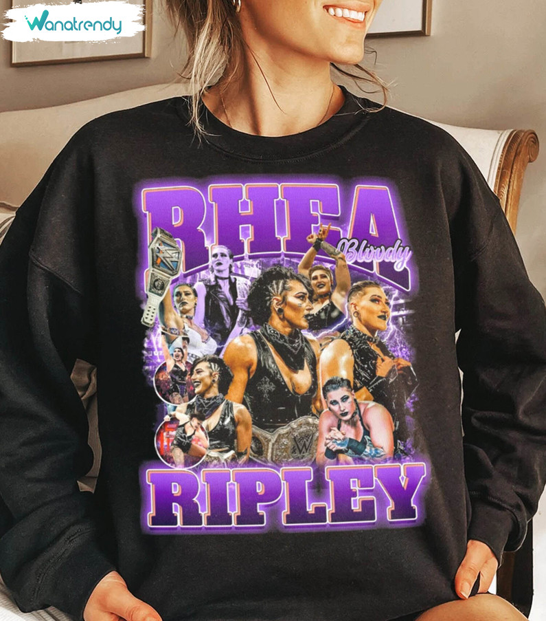 Limited Rhea Ripley Shirt, Rhea Ripley Wwe Wrestlemania Short Sleeve Crewneck