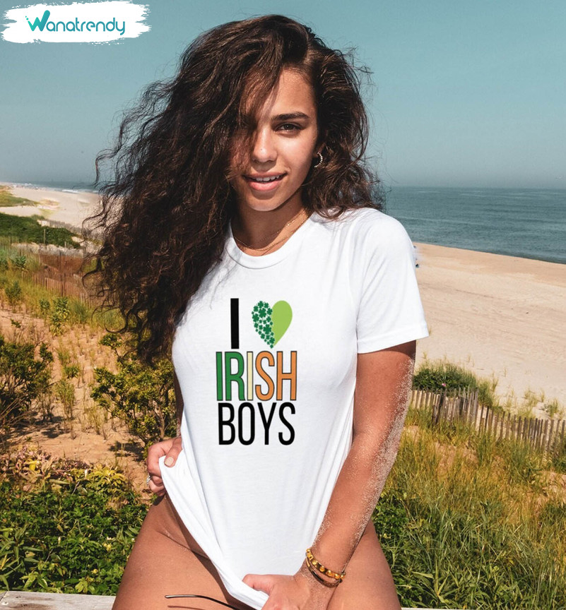 Limited Irish Sweatshirt , Cool Design I Love Irish Boys Groovy Shirt Short Sleeve