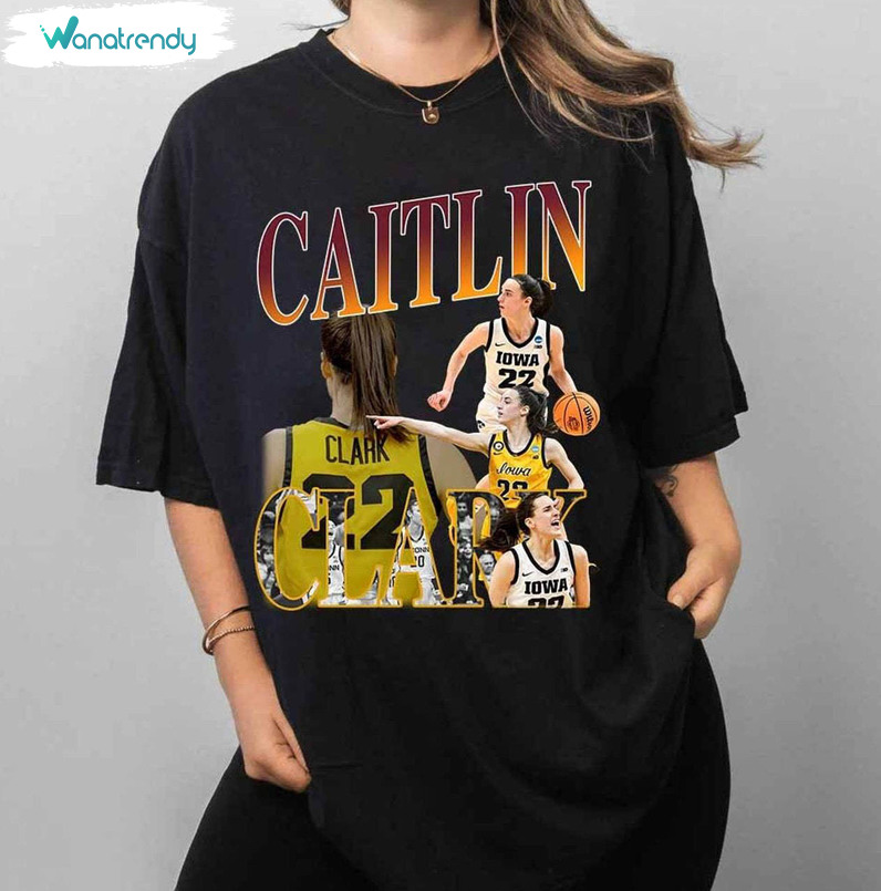 Trendy Caitlin Clark Shirt, Neutral American Clark 22 Sweatshirt Long Sleeve