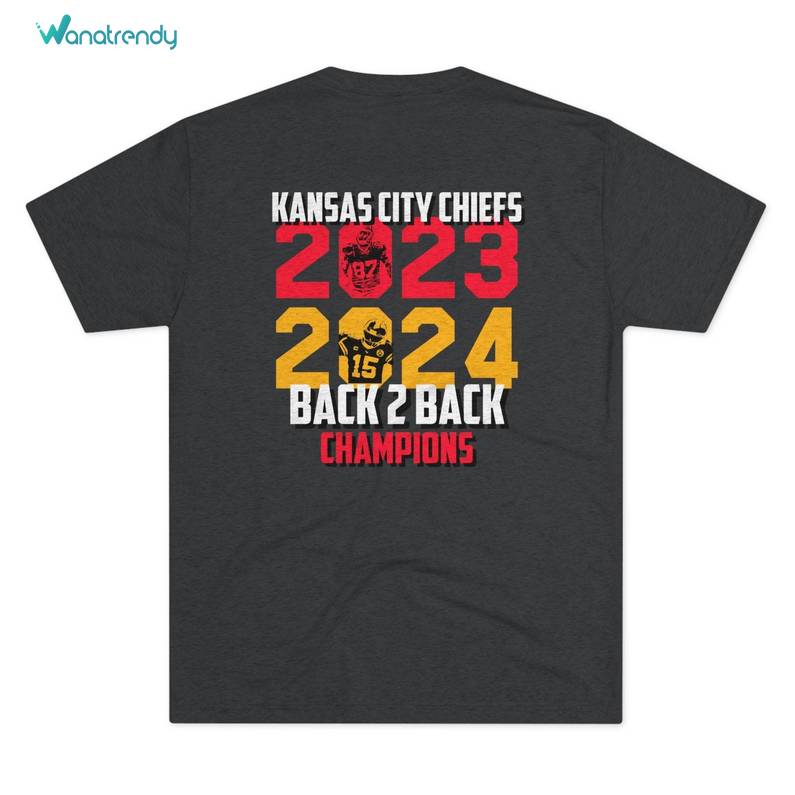 Kansas City Football Back To Back Shirt, Football Champions Unisex Hoodie Short Sleeve