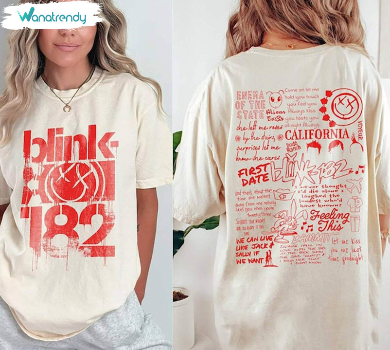 Blink 182 The World Tour 2023 2024 Shirt, Rock N Roll Crewneck Sweatshirt Sweater