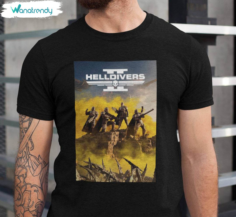 Unique Helldivers 2 Shirt, Shooter Game Apparel Monster Killing T Shirt Tank Top