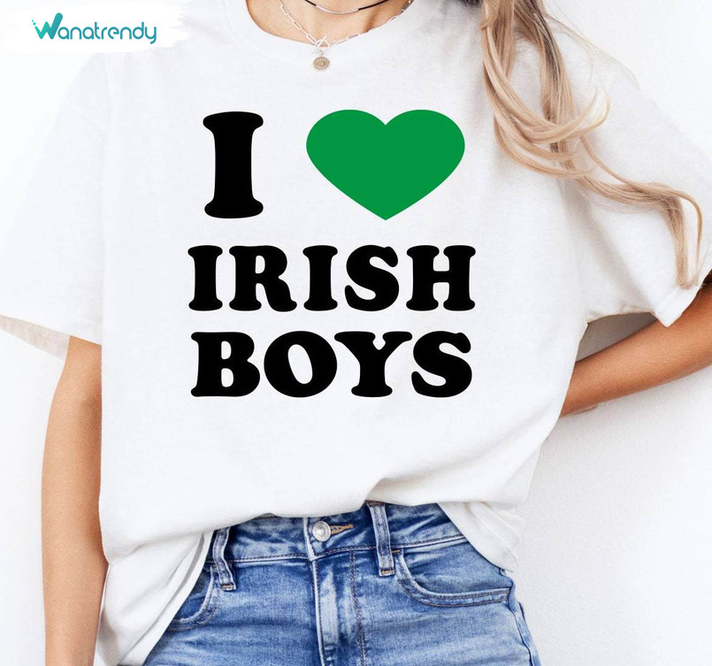 Awesome I Heart Irish Boys Sweatshirt , Creative I Love Irish Boys Shirt Crewneck