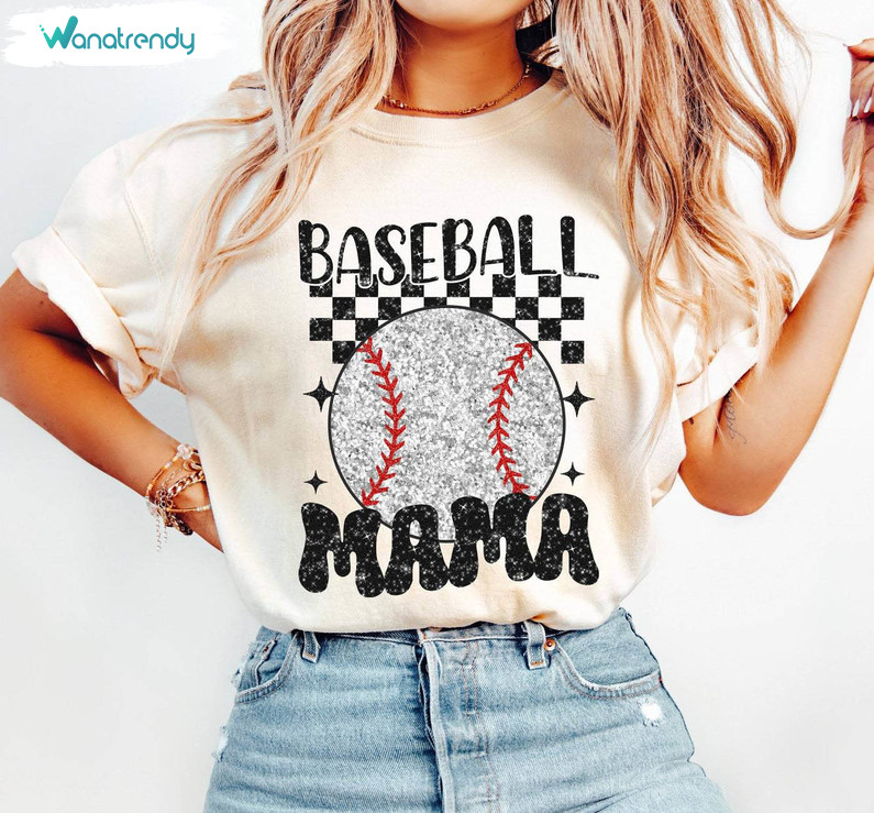 Retro Baseball Mama Unisex T Shirt , Creative Baseball Mom Sweatshirt Tank Top