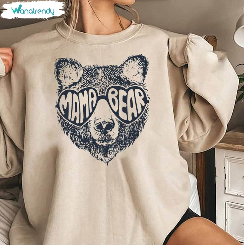 Mama Bear Cute Shirt, Mother's Day Long Sleeve Sweater