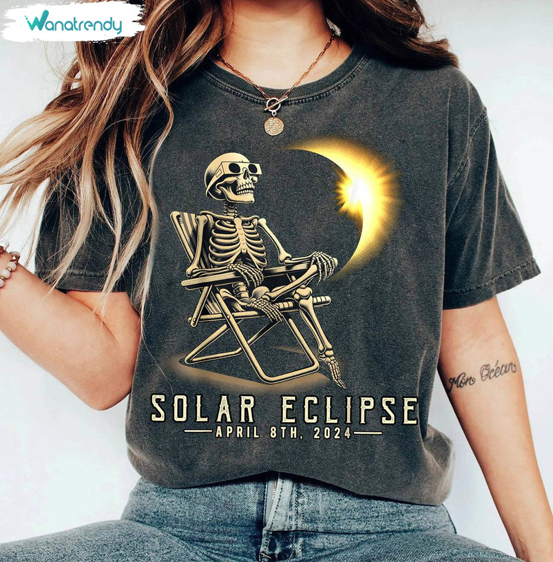 Solar Eclipse 2024 Shirt, Celestial Crewneck Sweatshirt T-Shirt For Eclipse Lover
