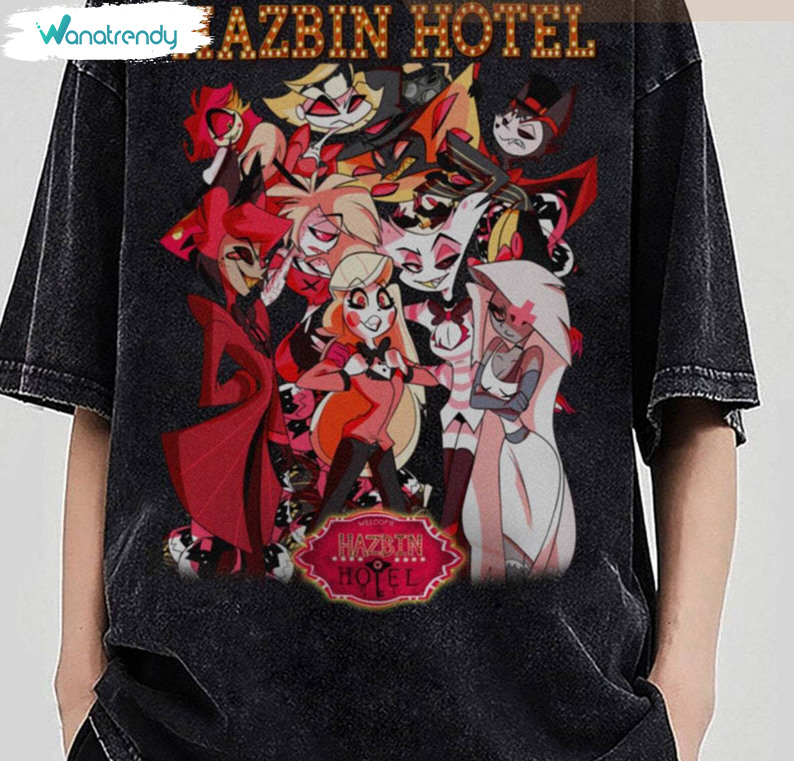 Hazbin Hotel Characters Shirt, Comfort Helluva Boss Short Sleeve Long Sleeve