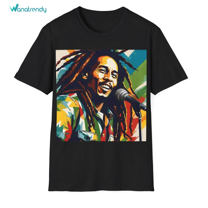 New Bob Marley One Love Shirt, Music Trendy Tee Tops Hoodie