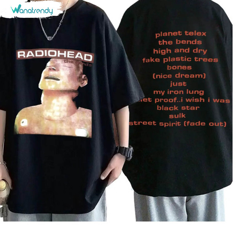 Radiohead Band Shirt, The Bends Album Tee Tops T-Shirt