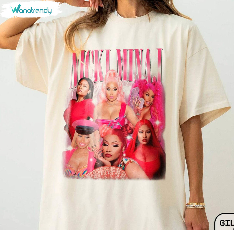 Nicki Minaj Rapper Shirt, Retro Music Tour Short Sleeve Long Sleeve