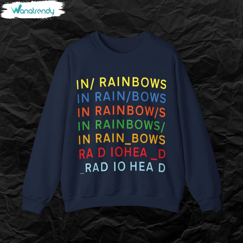 Radiohead Vintage Shirt, In Rainbows Short Sleeve Sweater