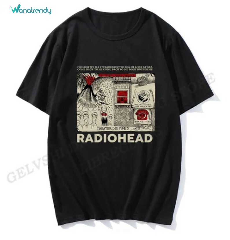 The Bends Album Vintage Band Shirt, Radiohead Short Sleeve Sweater