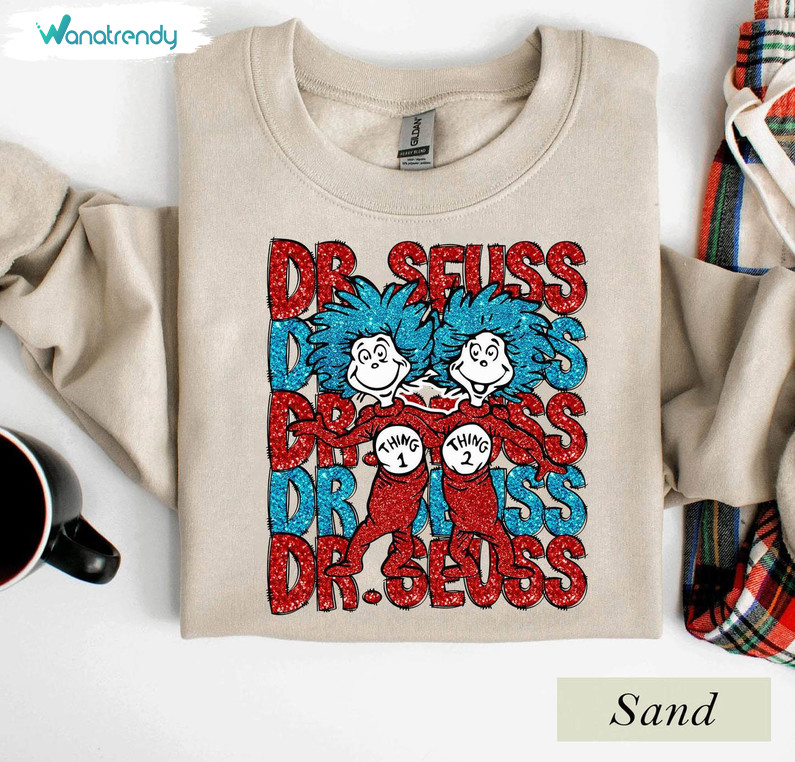 Dr Suess Thing 1 2 Shirt, Read Across America Long Sleeve Sweater