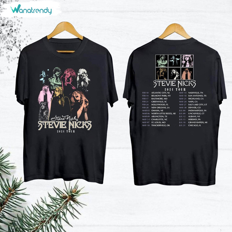 Stevie Nicks 2024 Tour Shirt, Live In Concert Short Sleeve Long Sleeve