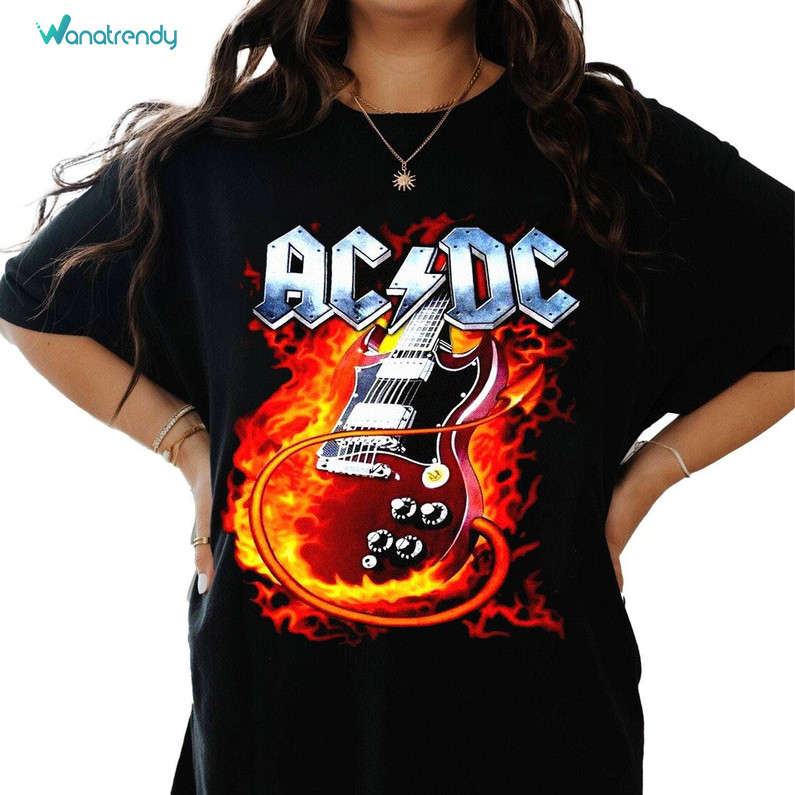 Vintage Acdc Band Shirt, Comfort Acdc Unisex Hoodie Short Sleeve