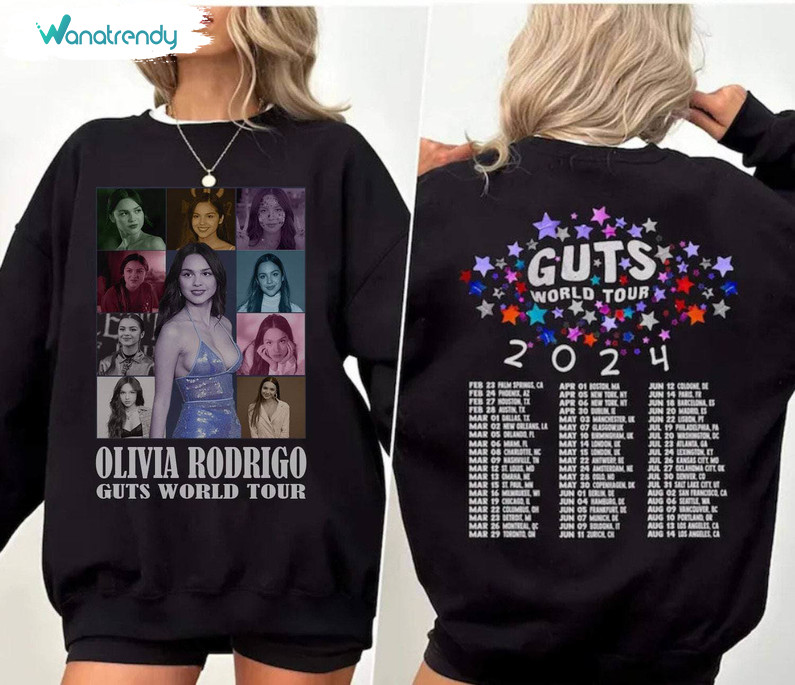 Olivia Rodrigo Guts Tour 2024 Shirt, Guts World Tour Unisex Hoodie Crewneck Sweatshirt