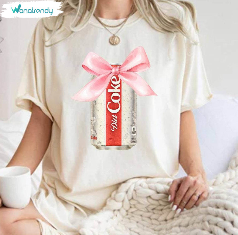 Coquette Diet Coke Shirt, Diet Coke With Pink Bow Unisex T Shirt Sweater