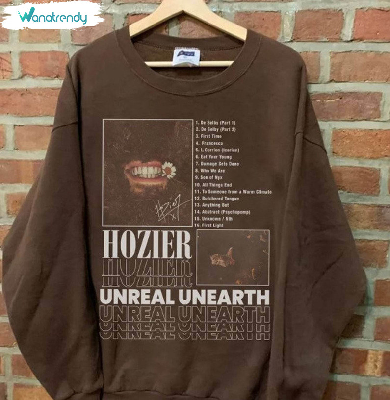 Hozier Unreal Unearth Tour Trendy Shirt, Hozier Tour 2024 Short Sleeve Crewneck