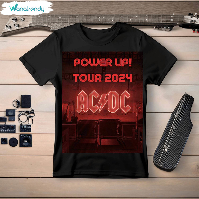 Fantastic Power Up Tour 2024 Unisex T Shirt , Unique Acdc Band Shirt Long Sleeve